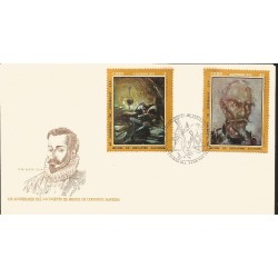 V) 1972 CARIBBEAN, 425th ANNIVERSARY OF THE BIRTH OF MIGUEL DE CERVANTES SAAVEDRA, SPANISH AUTHOR, FDC