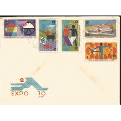 V) 1970 CARIBBEAN, EXPO ’70, OSAKA, JAPAN, ENJOYING LIFE, IMPROVING ON NATURE, BETTER LIVING STANDARD, FDC