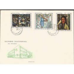 V) 1970 CARIBBEAN, PAINTINGS IN THE NATIONAL MUSEUM, MILITIA BY SERVANDO C. MORENO, WITH SLOGAN CANCELATION IN BLACK, FDC