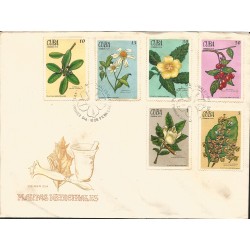 V) 1970 CARIBBEAN, MEDICINAL PLANTS, GUAREA GUARA, OCIMUM SANCTUM, CANELLA WINTERANA, WITH SLOGAN CANCELATION IN BLACK, FDC