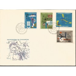 V) 1971 CARIBBEAN, WORLD METEOROLOGY DAY, CLASS, WEATHER, CHART, COMPUTER, WITH SLOGAN CANCELATION IN BLACK, FDC