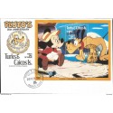 J) 1981 TURKS AND CAICOS ISLANDS, 50th ANNIVERSARY PLUTO'S, MICKEY MOUSE, A SCENE FROM SIMPLE THINGS, FDC