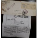 O) 1953 UNITED STATES USA, DELAYED BY FIRE BOARD S.S. VESSEL CELEBES - MAILROOM WHILE - FRANKING MACHINE - METER STAMP