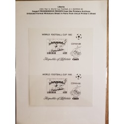 O) 1981 LIBERIA, IMPERFORATE PROOFS - WORLD CUP SOCCER CHAMPIONSHIP - PLAYERS FINALISTS SPANISH TEAM SC 892 $1 - , PROGRESSIVE