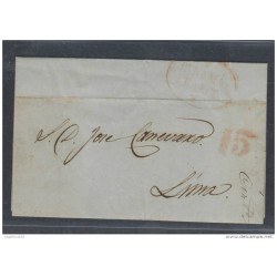 O) PANAMA FRANCO, VAPOR INCA - OVAL HANDSTAMP AND MATCHING 15 RATING ON BLUE FOLDED LETTER DATELINED PANAMA, MARCH 28TH