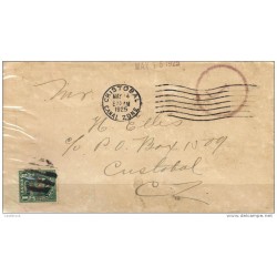 O) CANAL ZONE  - J MARK,  US OCCUPATION, WARRENVG. HARDIN 1c, MARK POSTAGE DUE FROM CRISTOBAL CANAL ZONE, INTERNAL USAGE