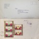 J) 1966 CHINA, FLOWERS, ROSES, MULTIPLE STAMPS, AIRMAIL, CIRCULATED COVER, FROM CHINA TO USA