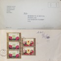 J) 1966 CHINA, FLOWERS, ROSES, MULTIPLE STAMPS, AIRMAIL, CIRCULATED COVER, FROM CHINA TO USA