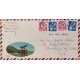 J) 1948 JAPAN, FLOWERS, PLUM BLOSSOMS, NATL. FLOWER, MULTIPLE STAMPS, AIRMAIL, CIRCULATED COVER, FROM JAPAN TO USA