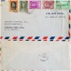 J) 1953 PERSIA, MOHAMMAD REZA SHAH PAHLAVI, PAN AMERICAN SERVICE, MULTIPLE STAMPS, AIRMAIL, CIRCULATED COVER, FROM PERSIA TO USA