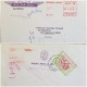 J) 1950 PERSIA, LION, METTER STAMPS, BANK MEDELLIN OF PERSIA, REGISTERED, AIRMAIL, CIRCULATED COVER
