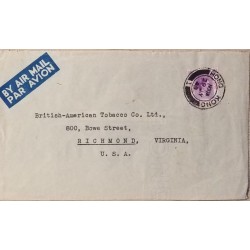 J) 1948 HONG KONG, KING GEORGE IV, AIRMAIL, CIRCULATED COVER, FROM HONG KONG TO USA