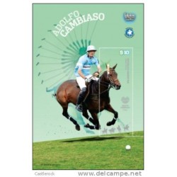 RT)ARGENTINA 2011 , ADOLFO CAMBIASO, SPORT SPORTS POLO HORSE CHEVAUX,MNH.-