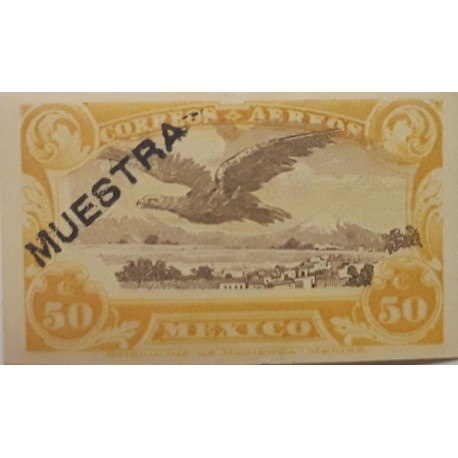 O) 1922 MEXICO, PROOF -  MUESTRA, EAGLE 50c, MNH