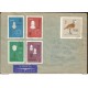 J) 1963 POLAND, AMERICAN AND RUSSIAN SPACECRAFTS, GREAT BUSTARD, HORSE, MULTIPLE STAMPS, AIRMAIL, CIRCULATED COVER