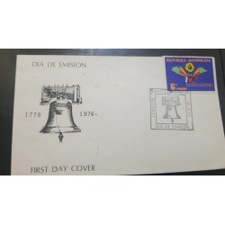 O) 1976 DOMINICAN REPUBLIC, UNITED STATES INDEPENDENCE, MAPS, FDC XF