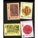 ) 1977 POLAND, ARMS OF POZNAN ON 14TH CENTURY SEAL, EMBLEM AND TOMBSTONE OF NICOLAS TOMICKI, SET OF 4, MN