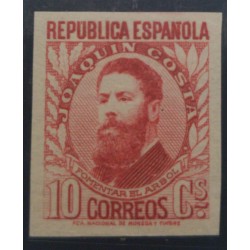 O) 1932 SPAIN, JOAQUIN COSTA,  1974 POLAND, FOREST REPOPULATION,PROMOTE THE , IMPERFORATE EDIFIL 664ccbs, SHIFTED COLOR, XF