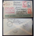 J) 1953 MEXICO, CHIAPAS ARCHEOLOGY, CIRCULAR CANCELLATION RED, AIRMAIL, CIRCULATED COVER, FROM HIDALGO TO USA