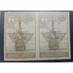 O) 1931 SPAIN, STERN OF SANTA MARIA, CHRISTOPHER COLUMBUS, SPANISH POST AUTHORITIES, IMPERFORATE , EDIFIL 5325ph, MNH