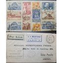 J) 1945 MEXICO, PYRAMID OF THE SUN, AIRMAIL, CIRCULATED COVER, FROM MERIDA TO USA