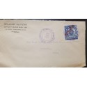 J) 1949 MEXICO, SYMBOL OF FLIGHT, CIRCULAR CANCELLATION RED, AIRMAIL, CIRCULATED COVER, FROM MEXICO TO USA