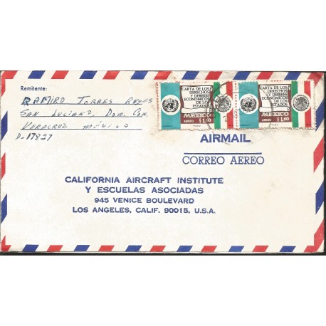 J) 1975 MEXICO, CHARTER OF THE RIGHTS AND ECONOMIC DUTIES OF THE STATES, MULTIPLE STAMPS, AIRMAIL