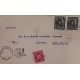 J) 1923 CHILE, POSTAGE DUE TAX COLLECTED, PAIR, 10 CENTS NUMERAL, MULTIPLE STAMPS, AIRMAIL, CIRCULATED COVER, FROM CHILE TO OHIO