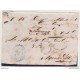 O) 1858 PUERTO RICO, FRONT LETTER FROM LARES, FECHADOR DATE TYPE 1854, PARRILLA COLONIAL, 1/2 real MANUSCRIPT, AND STAMP