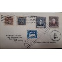 J) 1956 CHILE, AIRPLANE, REGISTERED AND CERTIFICATED, MULTIPLE STAMPS, AIRMAIL, CIRCULATED COVER, FROM CHILE TO NEW YORK