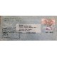 J) 1958 CHILE, AIRPLANE, PAIR, REGISTERED AND CERTIFICATED, MULTIPLE STAMPS, AIRMAIL, CIRCULATED COVER