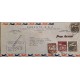 J) 1957 CHILE, AIRPLANE, CARS CHEVROLET, REGISTERED AND CERTIFICATED, MULTIPLE STAMPS, AIRMAIL, CIRCULATED COVER