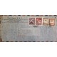 J) 1956 CHILE, AIRPLANE, MULTIPLE STAMPS, AIRMAIL, CIRCULATED COVER, FROM VALPARAISO TO NEW YORK