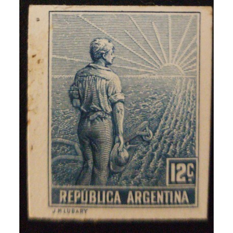 J) 1911 ARGENTINA, AGRICULTURE, AMERICAN BANK NOTE, DIE PROOF, IMPERFORATED