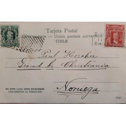 J) 1901 CHILE, POSTAL STATIONARY, COLUMBUS, UNIVERSAL POSTAL UNION, MULTIPLE STAMPS, AIRMAIL