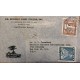 J) 1956 CHILE, AIRPLANE, EAGLE, MULTIPLE STAMPS, AIRMAIL, CIRCULATED COVER, FROM SANTIAGO TO NEW YORK