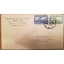 I) 1957 NEDERLAND, ADMIRAL M. A. DE RUYTER, CIRCULATED COVER FROM NEDERLANDS TO SOLVAY NEW YORK, BLACK CANCELLATION