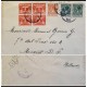 I) 1935 NEDERLAND, SET OF 4, RED, QUEEN WILHELMINA, SET OF 3, CIRCULATED COVER FROM HOLLAND TO MEXICO D.F, BLACK CANCELLATION