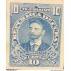 L) 1910 CARIBE, PRIMELLES, TELEGRAPH, 10C, BLUE, DIE PROOFS AMERICAN BANK NOTE