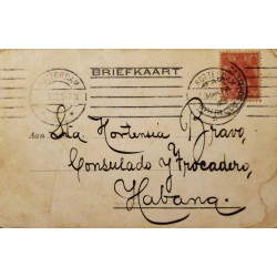 I) 1909 NEDERLAND, QUEEN WILHELMINA, CAR ROSE,