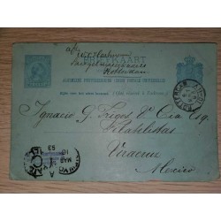 I) 1893 NEDERLAND, PRINCESS WILHELMINA, FINLAND SHIELD, FROM ROTTERDAM TO VERACRUZ