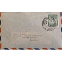 J) 1956 CHILE, AIRPLANE, AIRMAIL, CIRCULATED COVER, FROM SANTIAGO TO USA