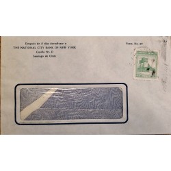 J) 1945 CHILE, THE NATIONAL CITY BANK THE NEW YORK, CIRCULATED COVER, FROM CHILE