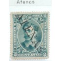 A) 1897, COSTA RICA, FAKE CANCELLATION FROM ATENAS, BLUE