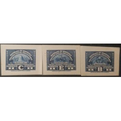 J) 1920 VENEZUELA, AMERICAN BANK NOTE, DIE PROOF, COMPULSORY SOCIAL INSURANCE FOR WORKERS AND FAMILY