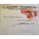 I) 1935 NEDERLAND, GULL, ORANGE STAMP, RED STAMP, QUEEN WILHELMINA, CIRCULATED COVER FROM NEDERLAND TO BALTIMORE, USA