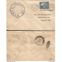 I) 1927 NEDERLAND, QUEEN WILHELMINA, SET OF 3, AIR MAIL, CIRCULATED COVER FROM AMSTERDAM TO ENGLAND, BLACK CANCELLATION