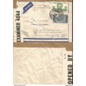 I) 1948 NEDERLAND, GULL, ESMERALD, AIR MAIL, CIRCULATED COVER FROM NEDERLANDS TO PHILADELPHIA, USA, BLACK CANCELLATION