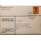 I) 1960 NEDERLAND, GORSE, SALMON, GREEN AND YELLOW, CIRCULATED COVER FROM HOLLAND TO SOLVAY, NEW YORK, USA, BLACK CANCELLATION