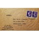 ​I) 1947 NEDERLAND, QUEEN WILHELMINA, SET OF 2, PURPLE STAMP, CIRCULATED COVER FROM NEDERLANDS TO SOLVAY NEW YORK